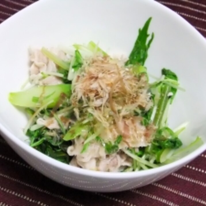 さっぱり豚しゃぶ&水菜のおかかサラダ